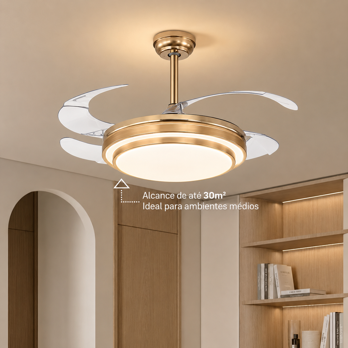 Luminária com Ventilador Luxo LumiAir™