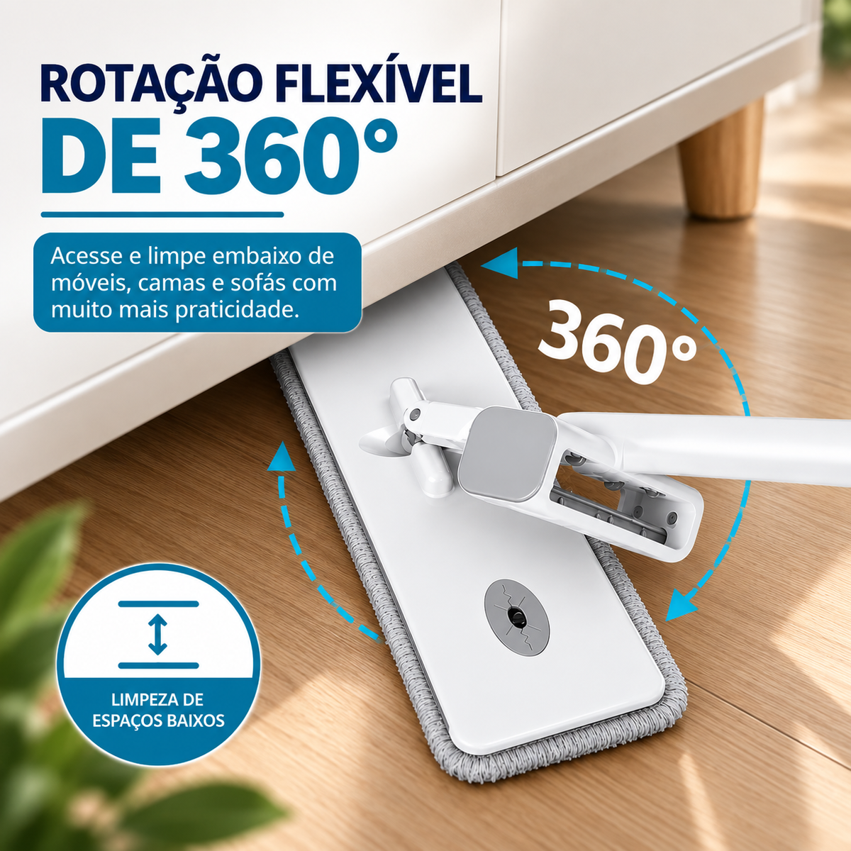 Mop de Limpeza 360° ProtegeLar™ | Kit Completo 9 Peças
